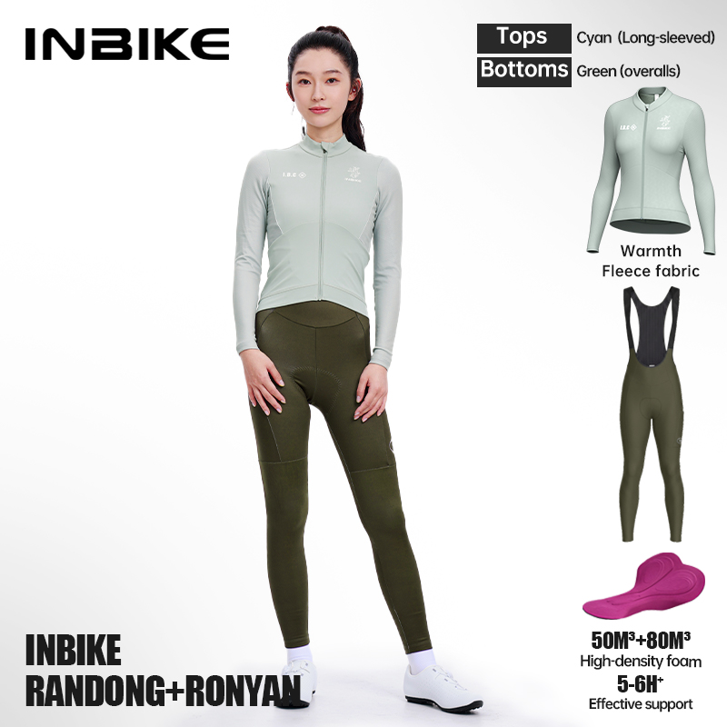 Cycling Gear Winter - Зимний флисовый велокостюм INBIKE для женщин: